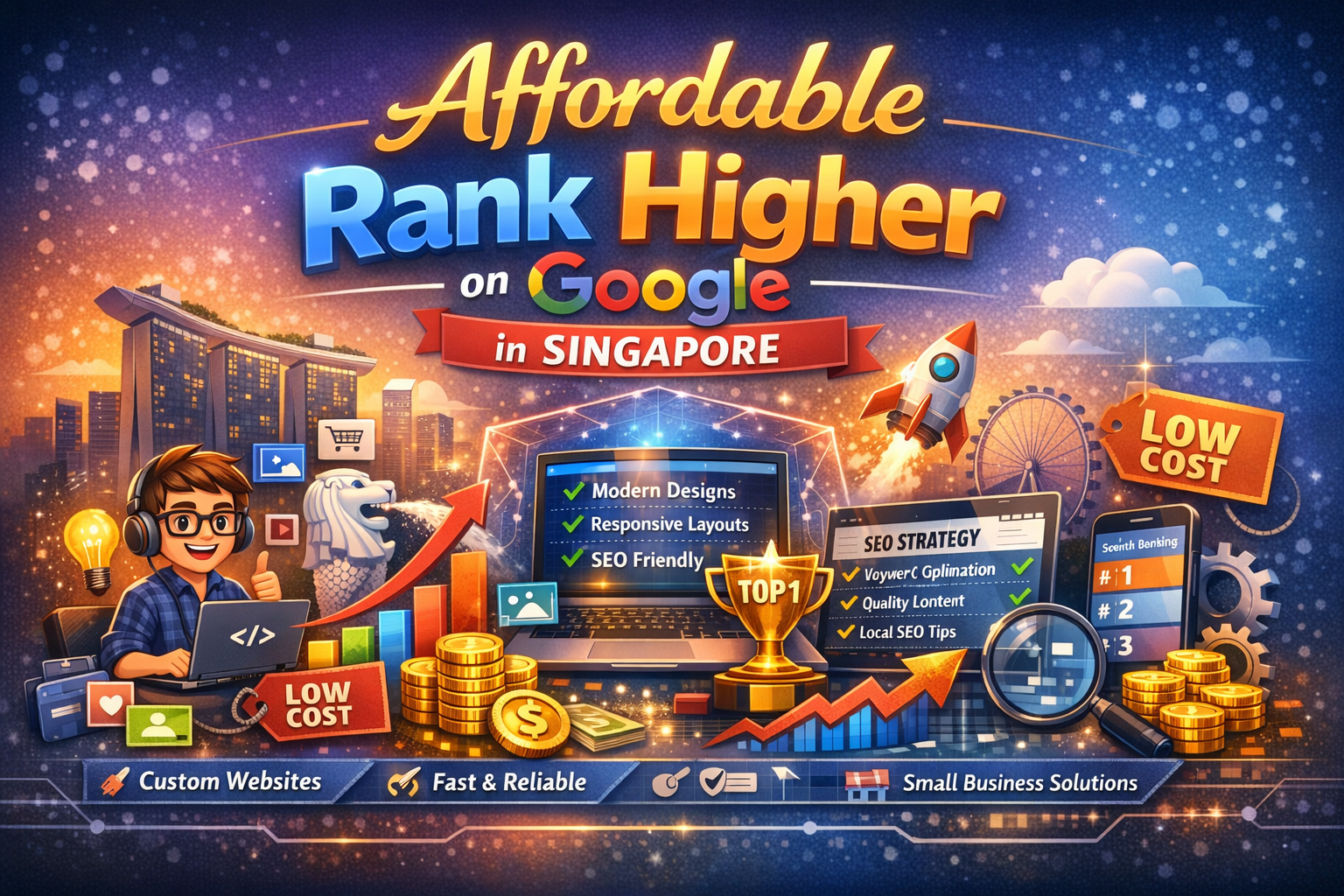 Affordable website developer in Singapore professional business website by Inno Panda