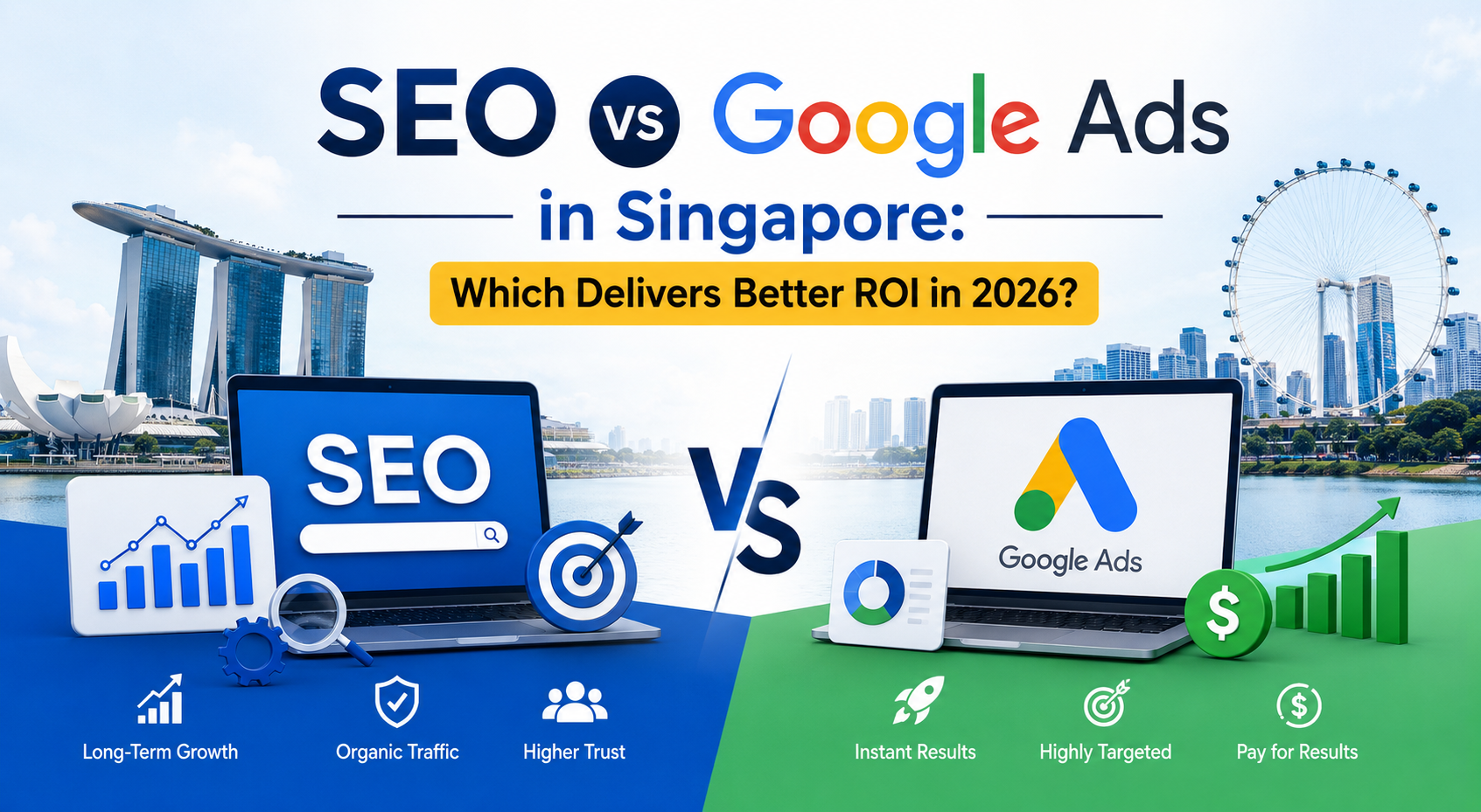 SEO vs Google Ads Singapore — which delivers better ROI for small businesses and startups in 2026