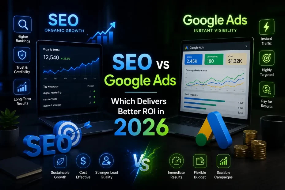 SEO vs Google Ads – Which Delivers Better ROI in 2026