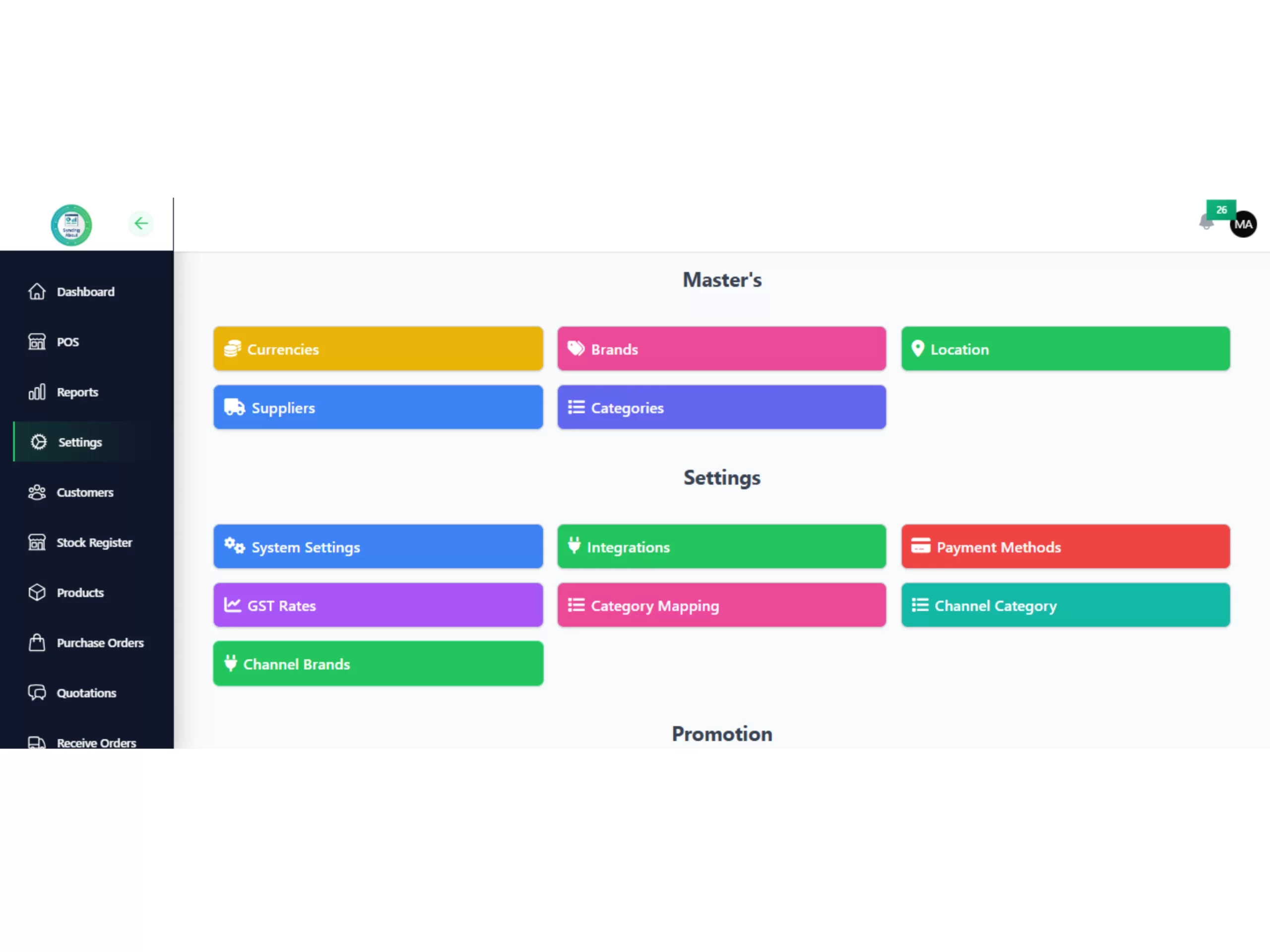 Setting dashboard of Syncing about
