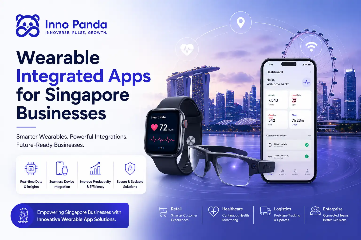 Wearable-integrated app development for Singapore health, fitness, and insurance businesses